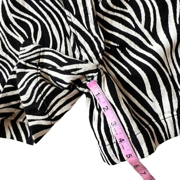 Joe's Jeans Calypso Zebra Print High Waist Paper Bag Shorts - Picture 11 of 14